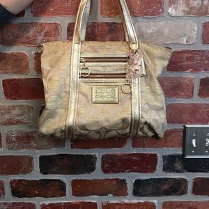Gold Poppy Coach Purse